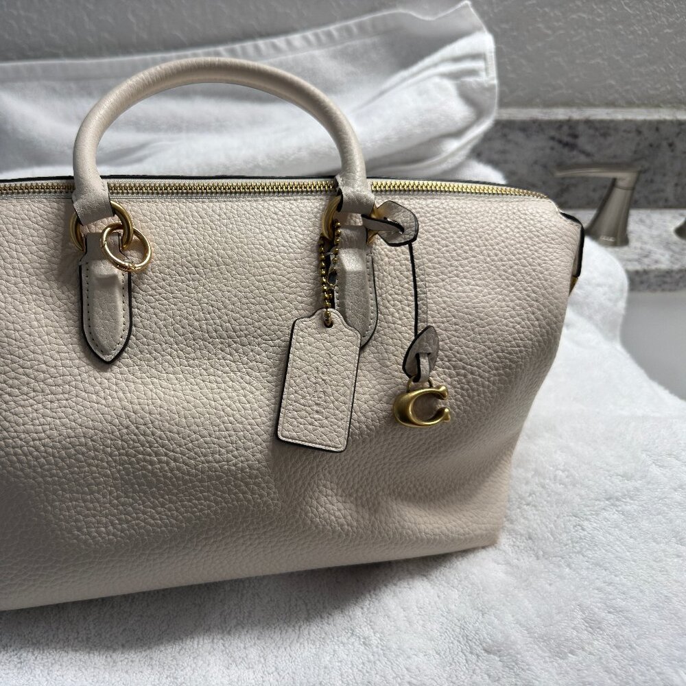 Coach Cara Satchel chalk.  Fast shipper